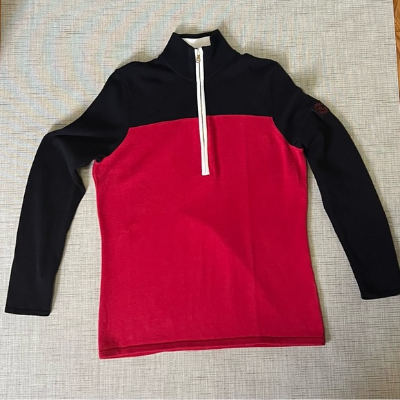 RALPH LAUREN VINTAGE CREST
COLOR-BLOCK QUARTER ZIP SWEATER - Picture 3 of 10